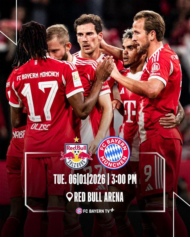 官方：拜仁明年1月6日将在客场与萨尔茨堡红牛进行友谊赛