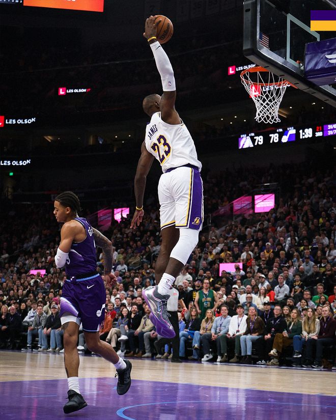 東契奇33+11+8湖人拒絕逆轉險勝爵士4連勝，勒佈朗17+6+8